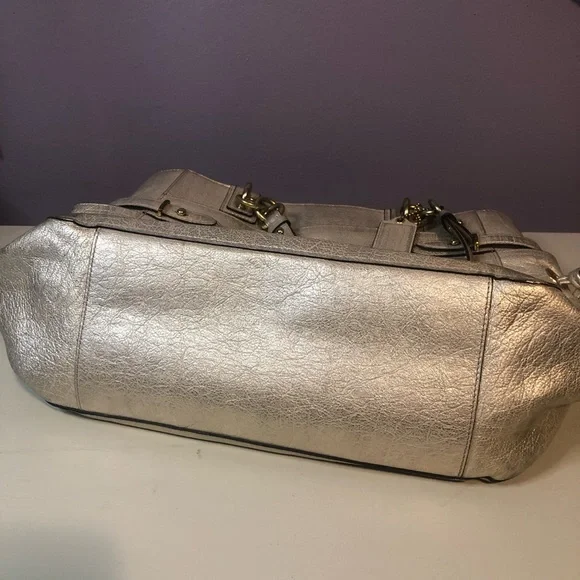 Coach Metallic Gold Bag Purse - Picture 12 of 12